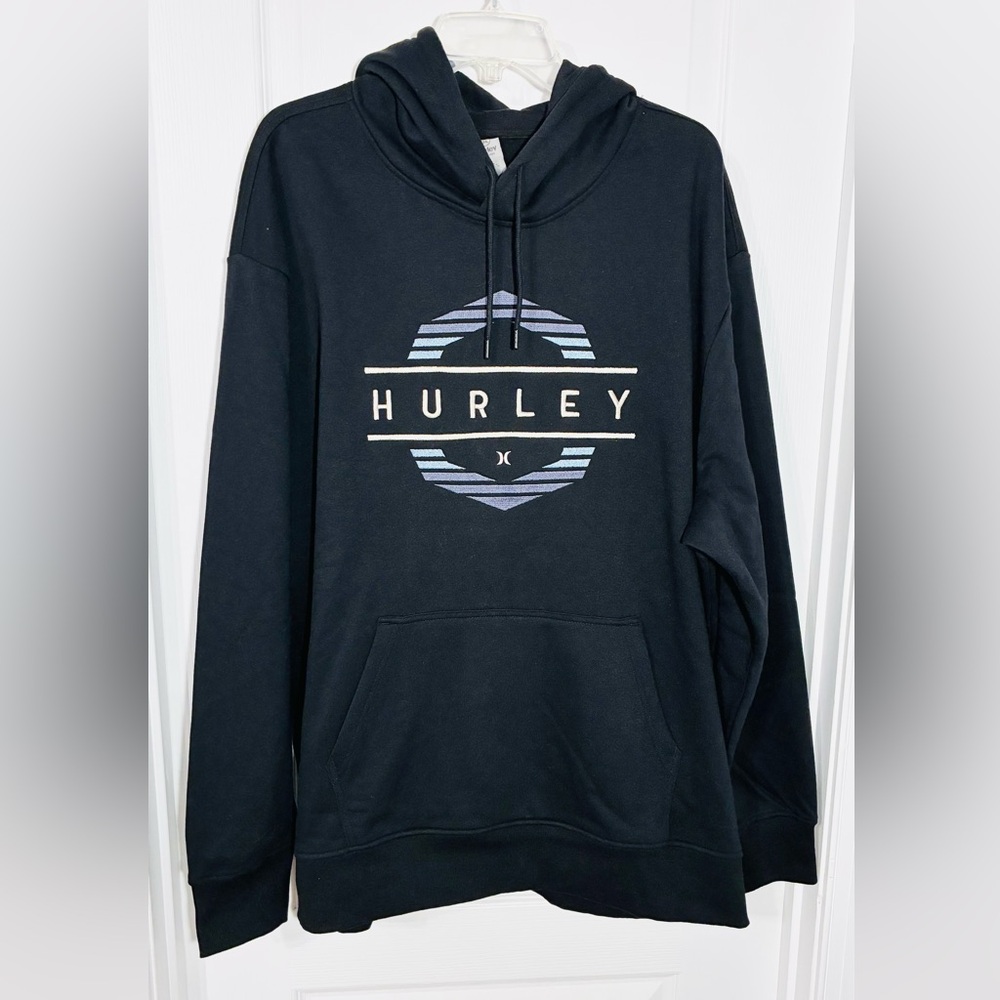 Hurley Embroidered Fleece Hoodie Black Men's XL